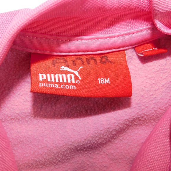 Puma Baby Girl 18 Months Pink Starburst Full Zip Track Jacket - Picture 3 of 6